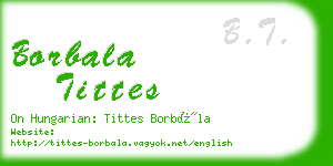 borbala tittes business card